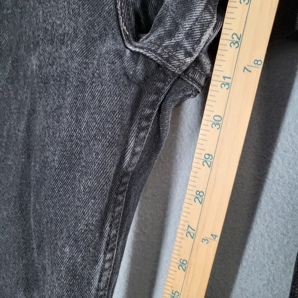 Levi's 550 Jeans Men's 40x32 Black Denim Relaxed Fit Washed Distressed Pockets C